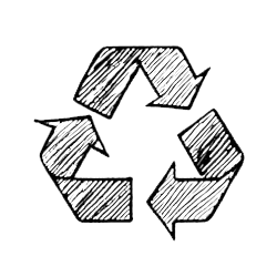 Icon eines Recycling Symbol